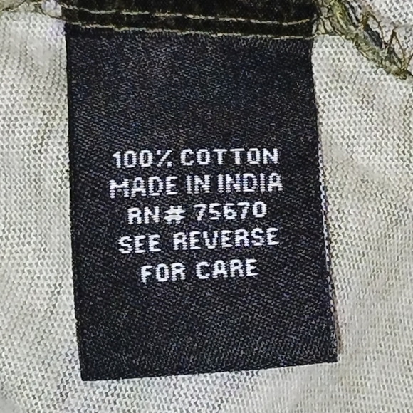 W X Y Z men's short sleeve tee with crank motif army green Size: M - Picture 6 of 6